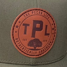 Load image into Gallery viewer, The Pecan Life™ Farmer Leather Patch Snapback Hat