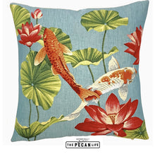Load image into Gallery viewer, Koi Fish Pond Pillow Cover - 18"x18" 3 options
