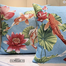 Load image into Gallery viewer, Koi Fish Pond Pillow Cover - 18"x18" 3 options
