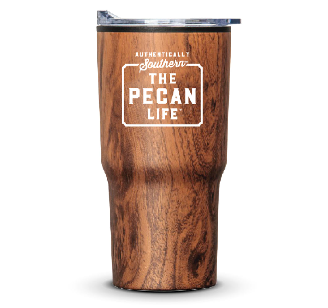 The Pecan Life™ Wood Grain 20 oz. Tumbler